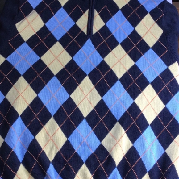 Brooks Brothers “346”   1 /4 zip colourful argyle  Pima cotton pullover  Sz XL - Picture 3 of 6